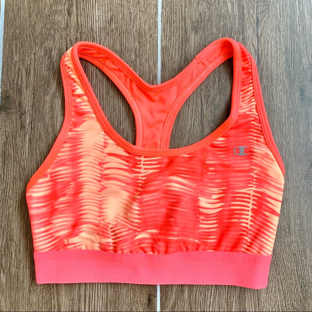 Champion Medium Support Orange Sports Bra Small